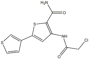 3-[(2-chloroacetyl)amino]-5-(3-thienyl)thiophene-2-carboxamide,,结构式