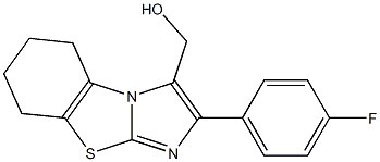 [2-(4-fluorophenyl)-5,6,7,8-tetrahydroimidazo[2,1-b][1,3]benzothiazol-3-yl]methanol 结构式