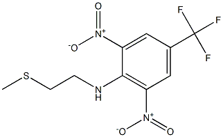 N1-[2-(methylthio)ethyl]-2,6-dinitro-4-(trifluoromethyl)aniline 结构式