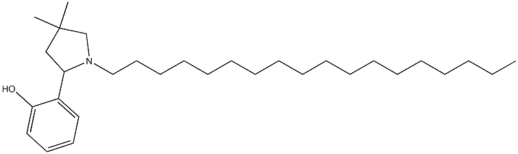 2-(4,4-dimethyl-1-octadecyltetrahydro-1H-pyrrol-2-yl)phenol Struktur
