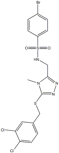 4-bromo-N-({5-[(3,4-dichlorobenzyl)sulfanyl]-4-methyl-4H-1,2,4-triazol-3-yl}methyl)benzenesulfonamide