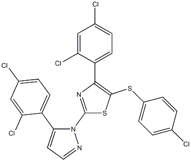  4-chlorophenyl 4-(2,4-dichlorophenyl)-2-[5-(2,4-dichlorophenyl)-1H-pyrazol-1-yl]-1,3-thiazol-5-yl sulfide