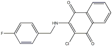  2-chloro-3-[(4-fluorobenzyl)amino]naphthoquinone