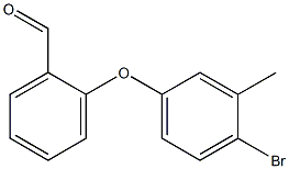 2-(4-bromo-3-methylphenoxy)benzenecarbaldehyde,,结构式