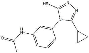 N-[3-(3-cyclopropyl-5-mercapto-4H-1,2,4-triazol-4-yl)phenyl]acetamide Structure