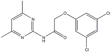 2-(3,5-dichlorophenoxy)-N-(4,6-dimethyl-2-pyrimidinyl)acetamide Struktur