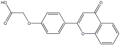 2-[4-(4-oxo-4H-chromen-2-yl)phenoxy]acetic acid Struktur