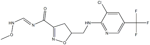 5-({[3-chloro-5-(trifluoromethyl)-2-pyridinyl]amino}methyl)-N-[(methoxyamino)methylene]-4,5-dihydro-3-isoxazolecarboxamide Struktur