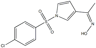 1-{1-[(4-chlorophenyl)sulfonyl]-1H-pyrrol-3-yl}ethan-1-one oxime,,结构式