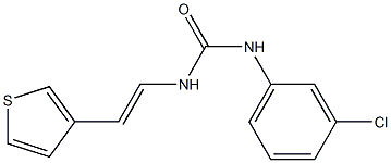 N-(3-chlorophenyl)-N'-[2-(3-thienyl)vinyl]urea Structure