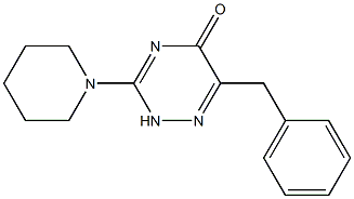 6-benzyl-3-piperidino-2,5-dihydro-1,2,4-triazin-5-one 化学構造式