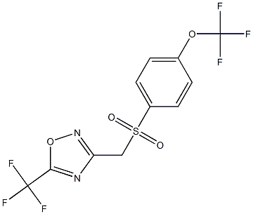  3-({[4-(trifluoromethoxy)phenyl]sulfonyl}methyl)-5-(trifluoromethyl)-1,2,4-oxadiazole