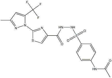 N-(4-{[2-({2-[3-methyl-5-(trifluoromethyl)-1H-pyrazol-1-yl]-1,3-thiazol-4-yl}carbonyl)hydrazino]sulfonyl}phenyl)acetamide