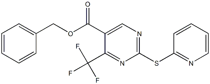 benzyl 2-(2-pyridylthio)-4-(trifluoromethyl)pyrimidine-5-carboxylate,,结构式