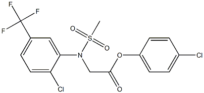 4-chlorophenyl 2-[2-chloro(methylsulfonyl)-5-(trifluoromethyl)anilino]acetate Structure