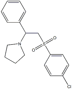 1-{2-[(4-chlorophenyl)sulfonyl]-1-phenylethyl}pyrrolidine Structure