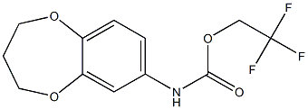 2,2,2-trifluoroethyl 3,4-dihydro-2H-1,5-benzodioxepin-7-ylcarbamate 结构式