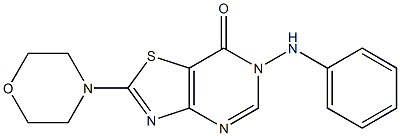 6-anilino-2-morpholino[1,3]thiazolo[4,5-d]pyrimidin-7(6H)-one 化学構造式