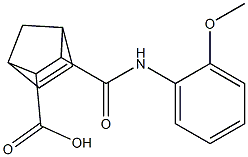 3-[(2-methoxyanilino)carbonyl]bicyclo[2.2.1]hept-5-ene-2-carboxylic acid Structure