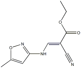 ethyl 2-cyano-3-[(5-methylisoxazol-3-yl)amino]acrylate Struktur