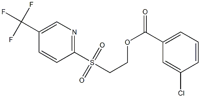 2-{[5-(trifluoromethyl)-2-pyridyl]sulfonyl}ethyl 3-chlorobenzoate|