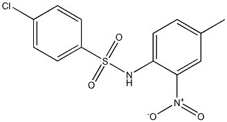 N1-(4-methyl-2-nitrophenyl)-4-chlorobenzene-1-sulfonamide 化学構造式