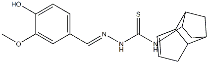 N1-tricyclo[5.2.1.0~2,6~]dec-4-en-8-yl-2-(4-hydroxy-3-methoxybenzylidene)hydrazine-1-carbothioamide Structure