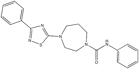 N1-phenyl-4-(3-phenyl-1,2,4-thiadiazol-5-yl)-1,4-diazepane-1-carboxamide,,结构式