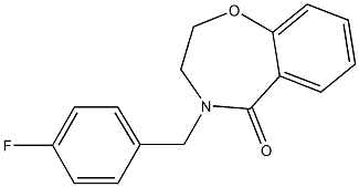 4-(4-fluorobenzyl)-3,4-dihydro-1,4-benzoxazepin-5(2H)-one,,结构式
