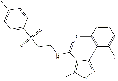  N4-{2-[(4-methylphenyl)sulfonyl]ethyl}-3-(2,6-dichlorophenyl)-5-methylisoxazole-4-carboxamide