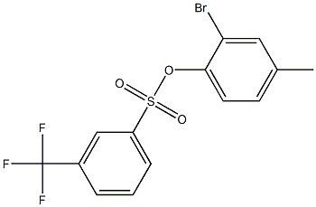 2-bromo-4-methylphenyl 3-(trifluoromethyl)benzene-1-sulfonate,,结构式