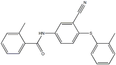 N-{3-cyano-4-[(2-methylphenyl)sulfanyl]phenyl}-2-methylbenzenecarboxamide Structure