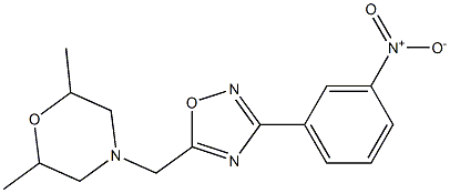 2,6-dimethyl-4-{[3-(3-nitrophenyl)-1,2,4-oxadiazol-5-yl]methyl}morpholine Structure