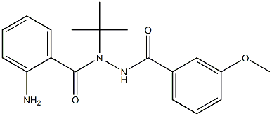 2-amino-N-(tert-butyl)-N'-(3-methoxybenzoyl)benzenecarbohydrazide Struktur