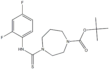 tert-butyl 4-[(2,4-difluoroanilino)carbothioyl]-1,4-diazepane-1-carboxylate,,结构式