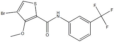 N2-[3-(trifluoromethyl)phenyl]-4-bromo-3-methoxythiophene-2-carboxamide 化学構造式