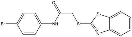 N1-(4-bromophenyl)-2-(1,3-benzothiazol-2-ylthio)acetamide Struktur