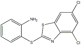 2-[(4,6-dichloro-1,3-benzothiazol-2-yl)thio]aniline Struktur