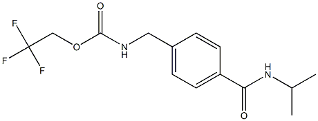 2,2,2-trifluoroethyl N-{4-[(isopropylamino)carbonyl]benzyl}carbamate 结构式