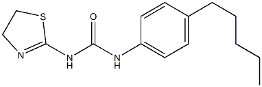 N-(4,5-dihydro-1,3-thiazol-2-yl)-N'-(4-pentylphenyl)urea Structure