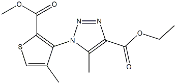 ethyl 1-[2-(methoxycarbonyl)-4-methyl-3-thienyl]-5-methyl-1H-1,2,3-triazole-4-carboxylate Struktur