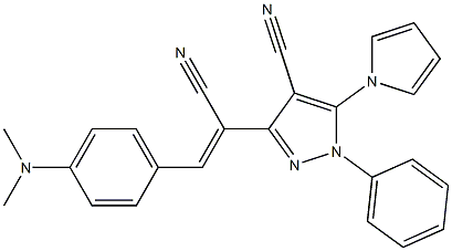 3-{1-cyano-2-[4-(dimethylamino)phenyl]vinyl}-1-phenyl-5-(1H-pyrrol-1-yl)-1H-pyrazole-4-carbonitrile|