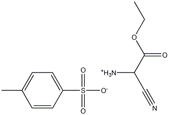 (1-cyano-2-ethoxy-2-oxoethyl)ammonium 4-methylbenzene-1-sulfonate Struktur
