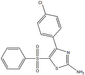 4-(4-chlorophenyl)-5-(phenylsulfonyl)-1,3-thiazol-2-amine Structure