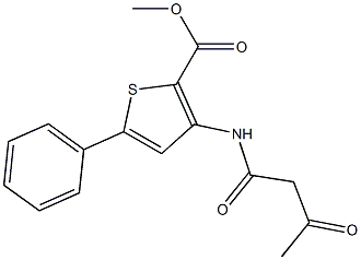 methyl 3-(acetoacetylamino)-5-phenylthiophene-2-carboxylate Structure