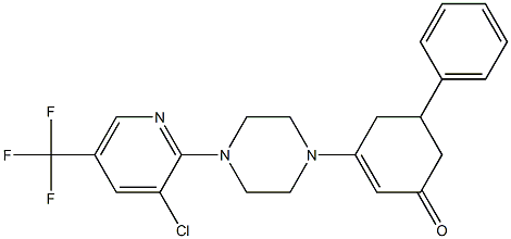 3-{4-[3-chloro-5-(trifluoromethyl)-2-pyridinyl]piperazino}-5-phenyl-2-cyclohexen-1-one