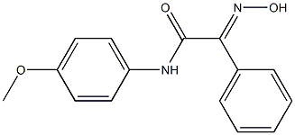 N1-(4-methoxyphenyl)-2-hydroxyimino-2-phenylacetamide 结构式