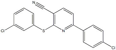 6-(4-chlorophenyl)-2-[(3-chlorophenyl)sulfanyl]nicotinonitrile