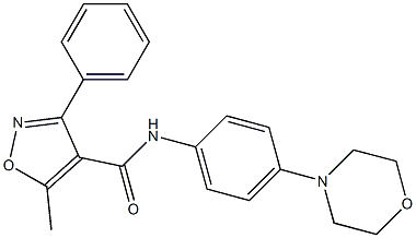 N4-(4-morpholinophenyl)-5-methyl-3-phenylisoxazole-4-carboxamide,,结构式