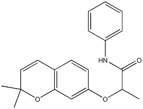 N1-phenyl-2-[(2,2-dimethyl-2H-chromen-7-yl)oxy]propanamide Structure